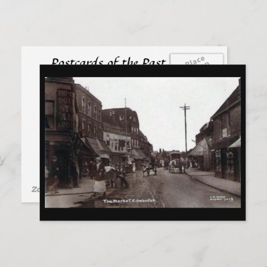 Oude Briefkaart - Edmonton-markt. Londen (Voorkant / Achterkant)