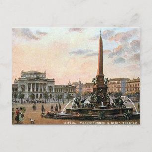 Oude Briefkaart - Mendebrunnen, Leipzig