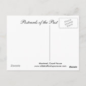 Oude Briefkaart, Montreal, Court House Briefkaart (Achterkant)