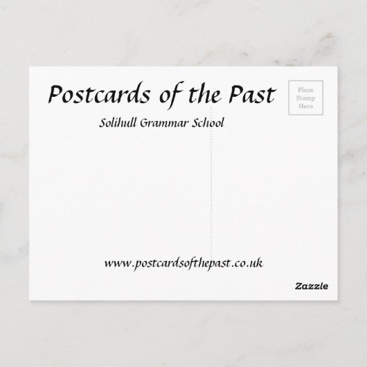 Oude Briefkaart - Solihull Grammar School (Achterkant)