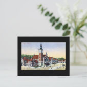 Oude Briefkaart, station Gdansk (Danzig) Briefkaart (Staand voorkant)