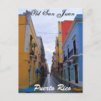 Oude Briefkaart van San Juan Puerto Rico Colorful 