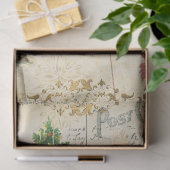 Oude  Briefkaarten kerstkerstkerstkerstontvlechtin Tissuepapier (Geschenk)