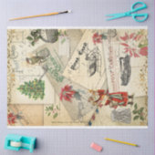 Oude  Briefkaarten kerstkerstkerstkerstontvlechtin Tissuepapier (Craft)