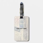  oude briefkaarten stempels typografie bagagelabel (Achterkant verticaal)