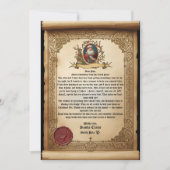 Oude Briefrol Santa Briefsjabloon Kaart (Voorkant)