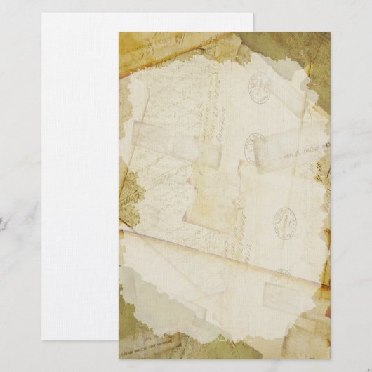  oude brieven briefpapier (Voorkant / Achterkant)