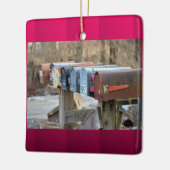 Oude Brievenbussen Foto Keramisch Ornament (Links)