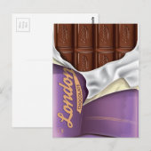 Oude Britse Chocolade Advertentie. Briefkaart (Voorkant / Achterkant)