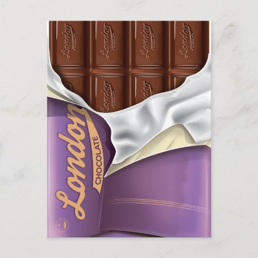 Oude Britse Chocolade Advertentie. Briefkaart (Voorkant)