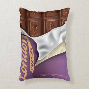 Oude Britse chocoladereclame. Decoratief Kussen