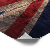 Oude Britse vlag Wooden Poster (Hoek)