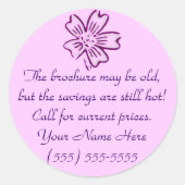 Oude Brochure, Hot Prijzen Sticker (Voorkant)