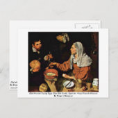 Oude broedeieren (de oude kok) briefkaart (Voorkant / Achterkant)