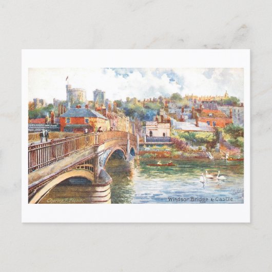 Oude brug en kasteel van Windsor Briefkaart (Voorkant)