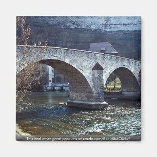 Oude brug, Fribourg, Zwitserland Magneet