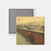 Oude brug in Florence, Italië.  foto Magneet (Voorkant / Achterkant)