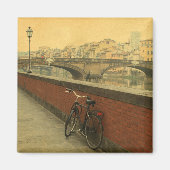 Oude brug in Florence, Italië.  foto Magneet (Voorkant)
