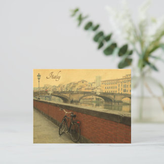 Oude brug in Florence, Italië.  fotobehuizing Briefkaart