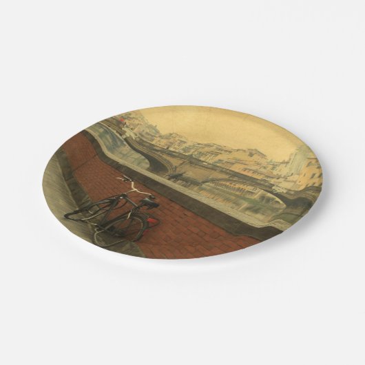  oude brug in Florence, Italië Papieren Bordje (Gekanteld)