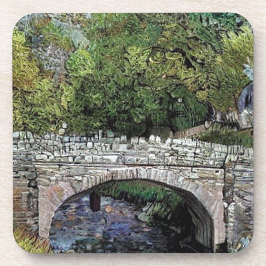 OUDE BRUG OVER DE RIVIER BIER ONDERZETTER (Voorkant)