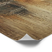 Oude brug over rivier landschapsschilderij poster (Hoek)