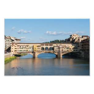 Oude brug Ponte Vecchio - Florence, Italië Foto Afdruk