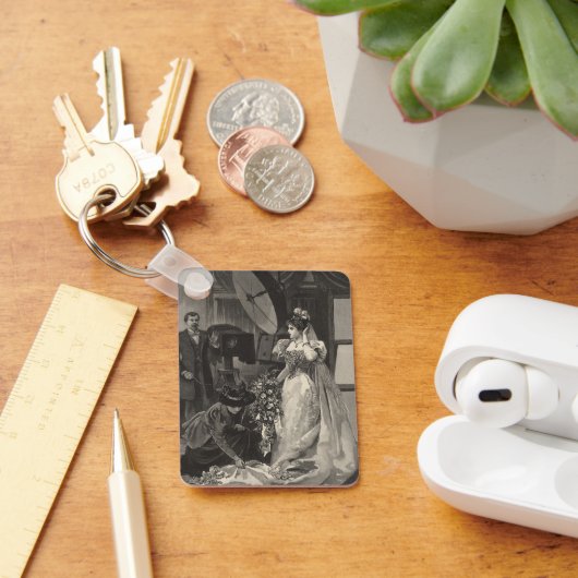 Oude bruid, bruidsportret met fotograaf sleutelhanger (Bureau)