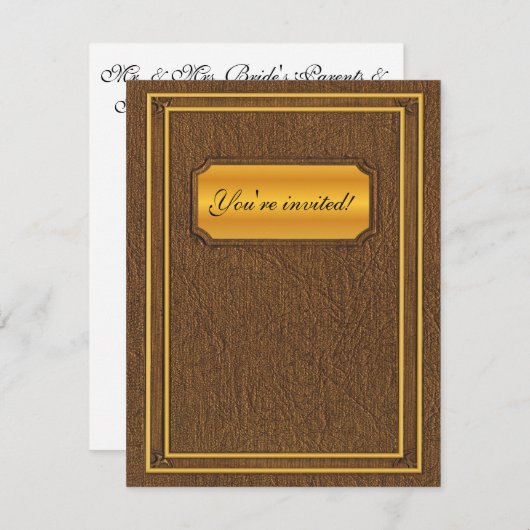 Oude bruiloft kaart (Voorkant / Achterkant)