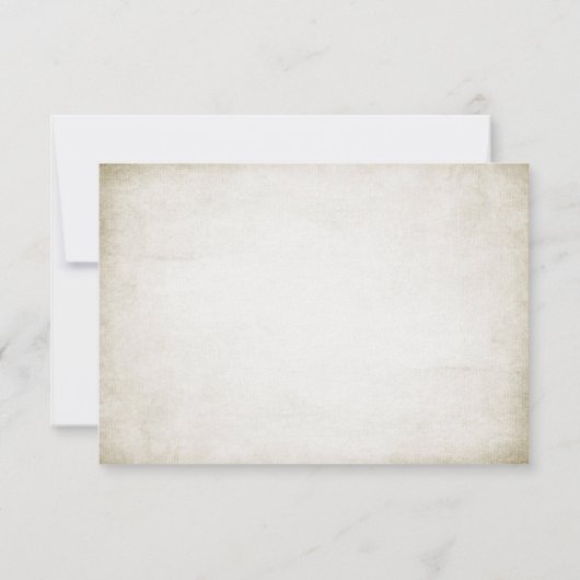 Oude bruiloft RSVP kaartje (Achterkant)