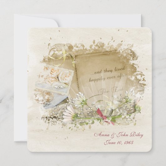 Oude bruiloft Vow Renewal Kaart (Voorkant)