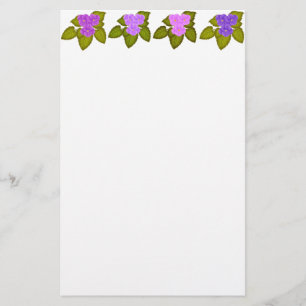 Oude bruine Afrikaanse Violet Stationery Briefpapier