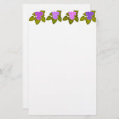 Oude bruine Afrikaanse Violet Stationery Briefpapier (Voorkant / Achterkant)