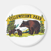 Oude bruine beren in Yellowstone National Park Magneet (Voorkant)
