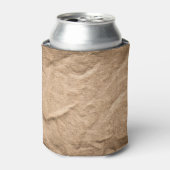 Oude bruine doek: gestructureerde achtergrond. blikjeskoeler (Blikje Voorkant)