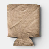 Oude bruine doek: gestructureerde achtergrond. blikjeskoeler (Achterkant)