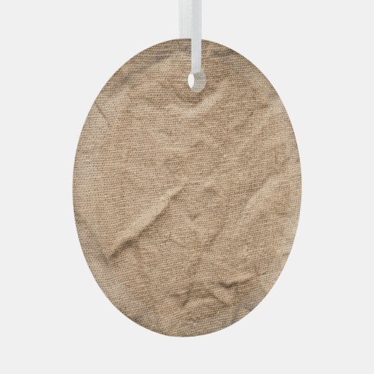 Oude bruine doek: gestructureerde achtergrond. glas ornament (Voorkant Rechts)