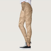 Oude bruine doek: gestructureerde achtergrond. leggings (Links)
