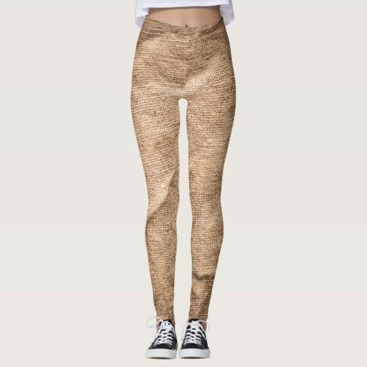 Oude bruine doek: gestructureerde achtergrond. leggings (Voorkant)