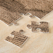 Oude bruine doek: gestructureerde achtergrond. legpuzzel (Zijkant)