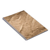Oude bruine doek: gestructureerde achtergrond. notitieboek (Rechterzijde)