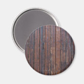 Oude bruine houten deuren met zwarte ijzersteunen magneet (Voorkant / Achterkant)