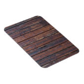 Oude bruine houten deuren met zwarte ijzersteunen magneet (Rechterzijde)