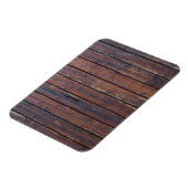 Oude bruine houten deuren met zwarte ijzersteunen magneet (Linkerzijde)