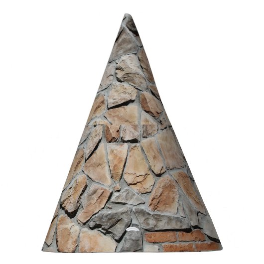 Oude bruine kasteelstenen textuur feesthoedjes (Rechts)