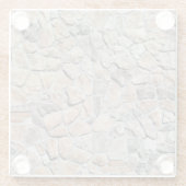 Oude bruine kasteelstenen textuur glazen onderzetter (Achterkant)