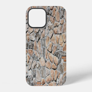 Oude bruine kasteelstenen textuur iPhone 12 hoesje