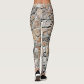 Oude bruine kasteelstenen textuur leggings (Achterkant)