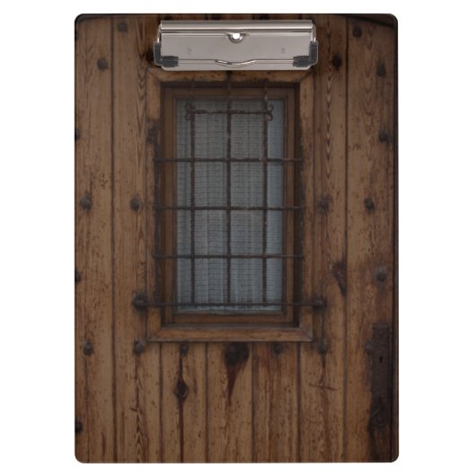 Oude bruine knotty Wooden deur Klembord (Voorkant)