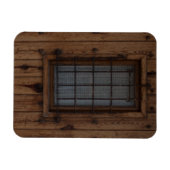 Oude bruine knotty Wooden deur Magneet (Horizontaal)